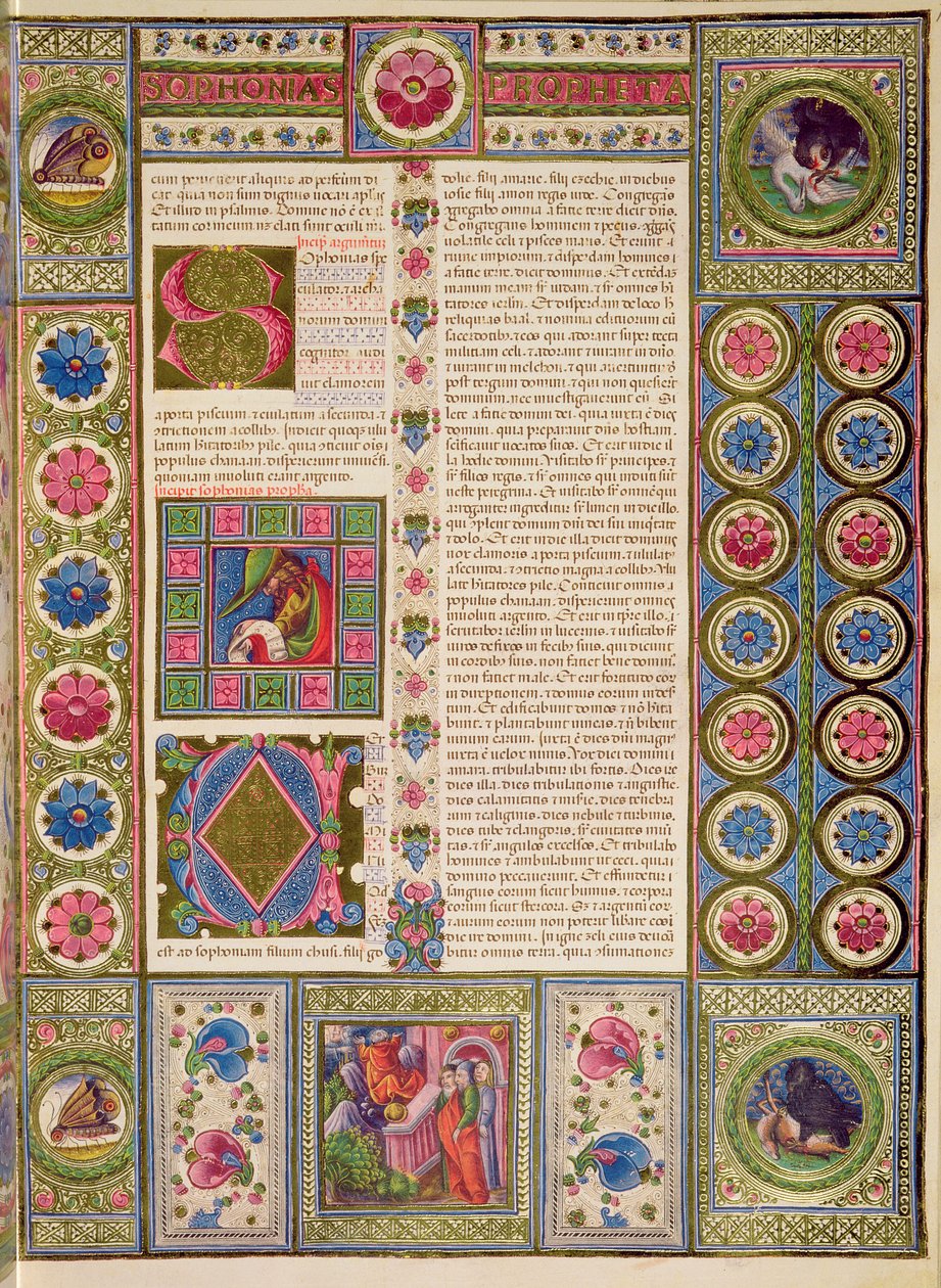 Fol.102r 先知西番雅书的开头，来自 Borso d
