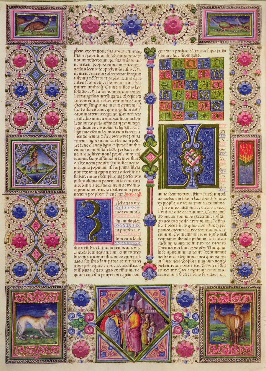 Fol.104v 先知撒迦利亚之书，来自 Borso d