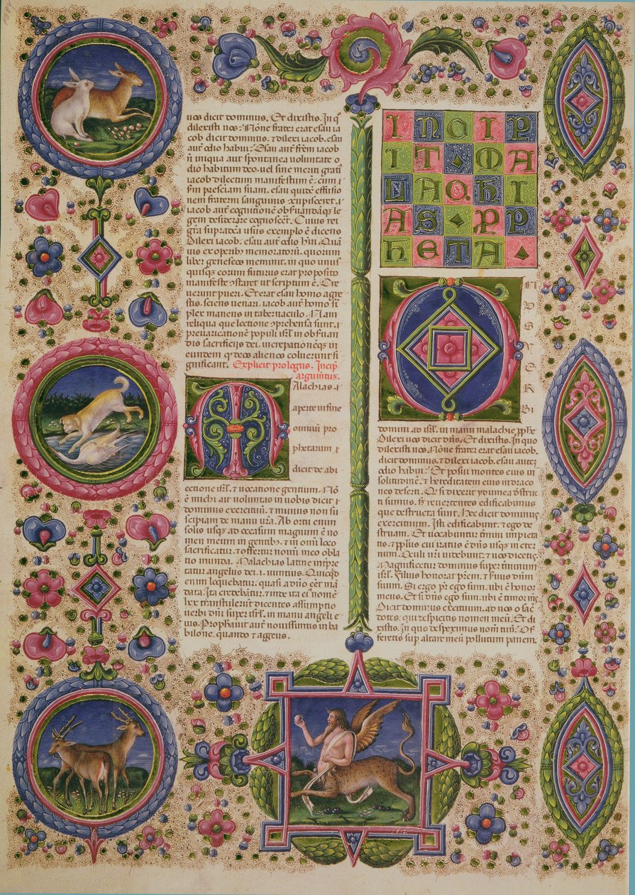 Fol.108v 先知玛拉基书，来自 Borso d