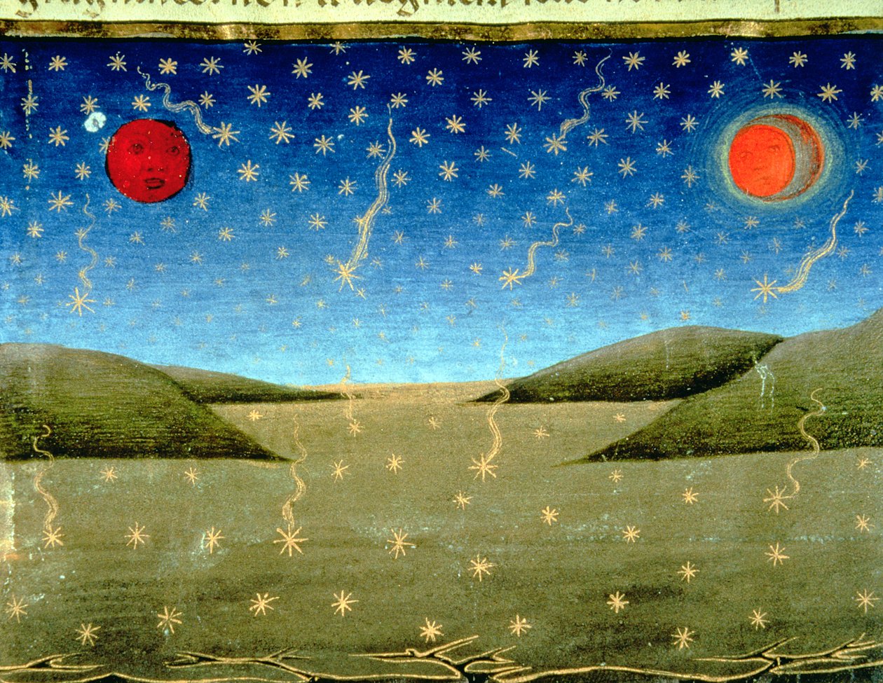 Fol.149va 《最后的审判》：星辰陨落，万物颠倒（牛皮纸） 作者 意大利学校