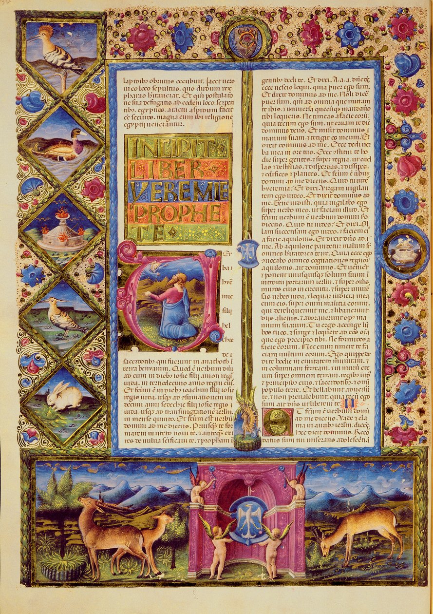 Fol.25v 耶利米书开头，来自 Borso d