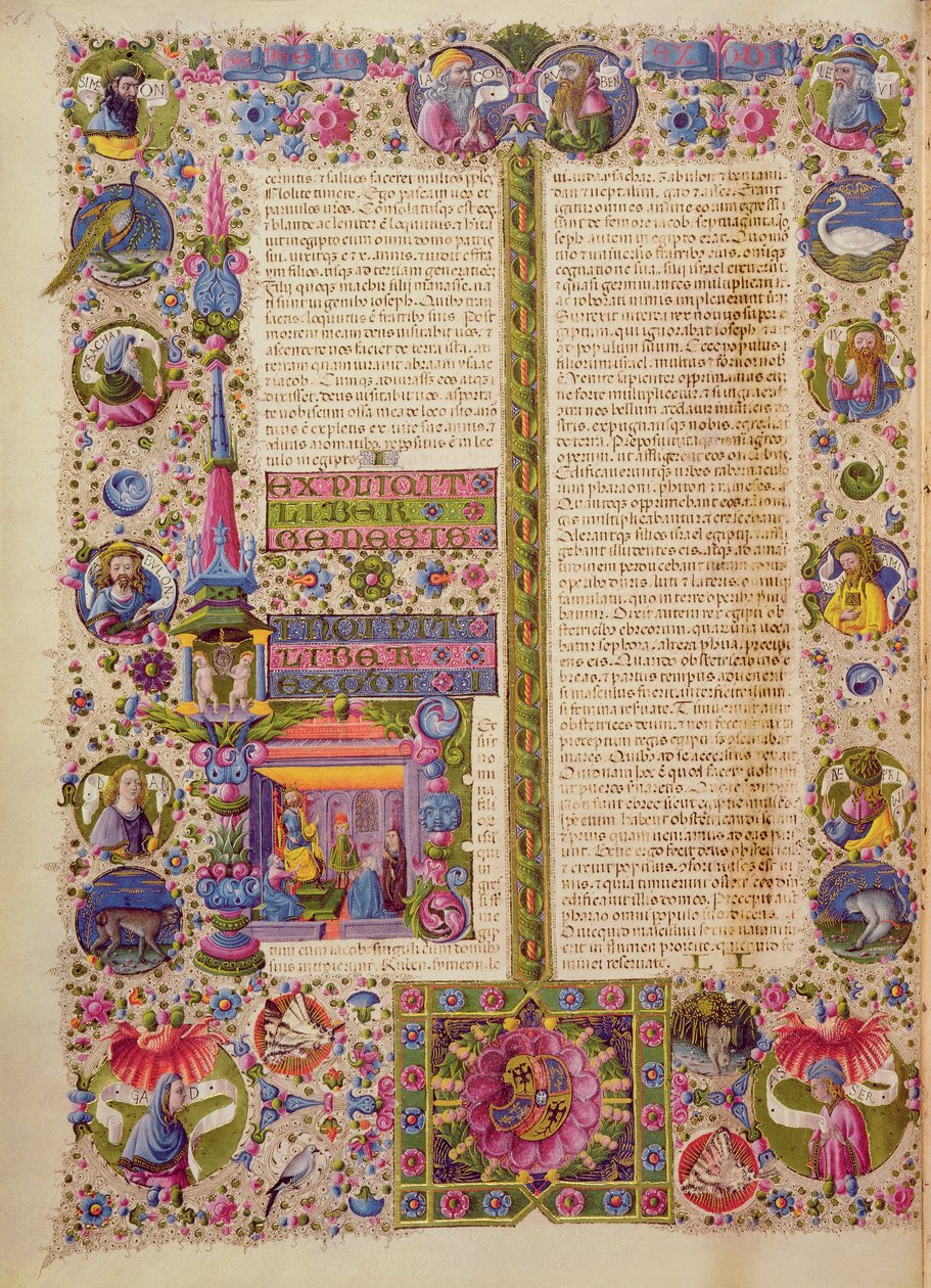 Fol.26v 《出埃及记》，选自 Borso d