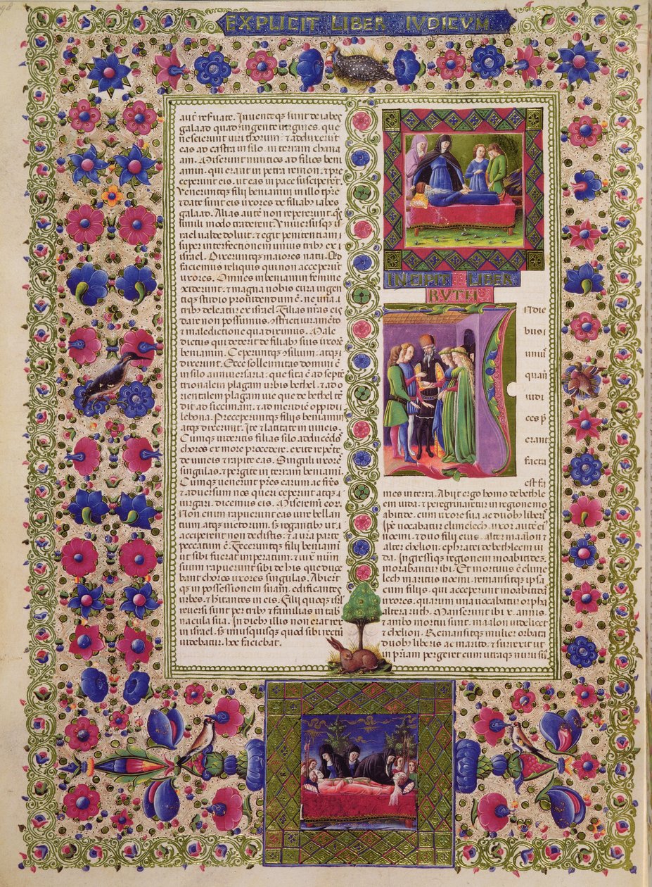 Fol.280r 《路得记》开篇，选自 Borso d