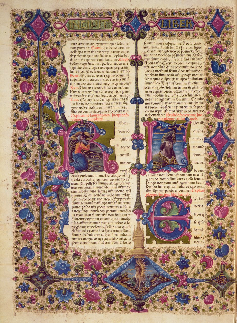 Fol.52v 《先知巴录》开篇，选自 Borso d