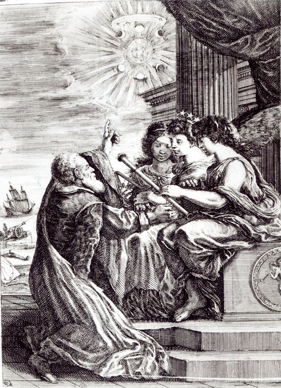 伽利略伽利莱作品的主题，于1656年在博洛尼亚出版 作者 意大利学校
