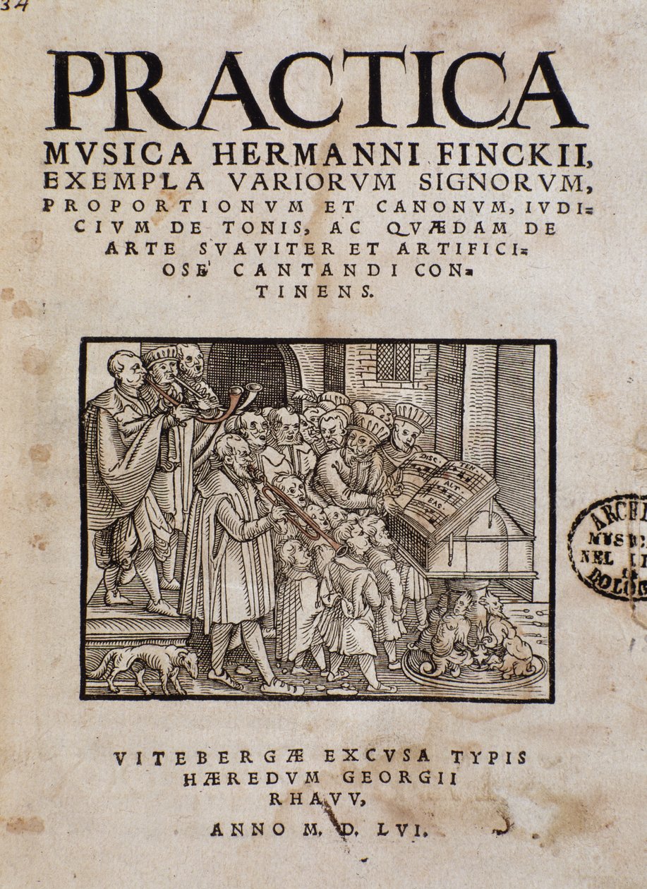 赫尔曼·芬克（Hermann Finck，1527-1558）德国作曲家和音乐理论家的实践音乐主题 作者 意大利学校