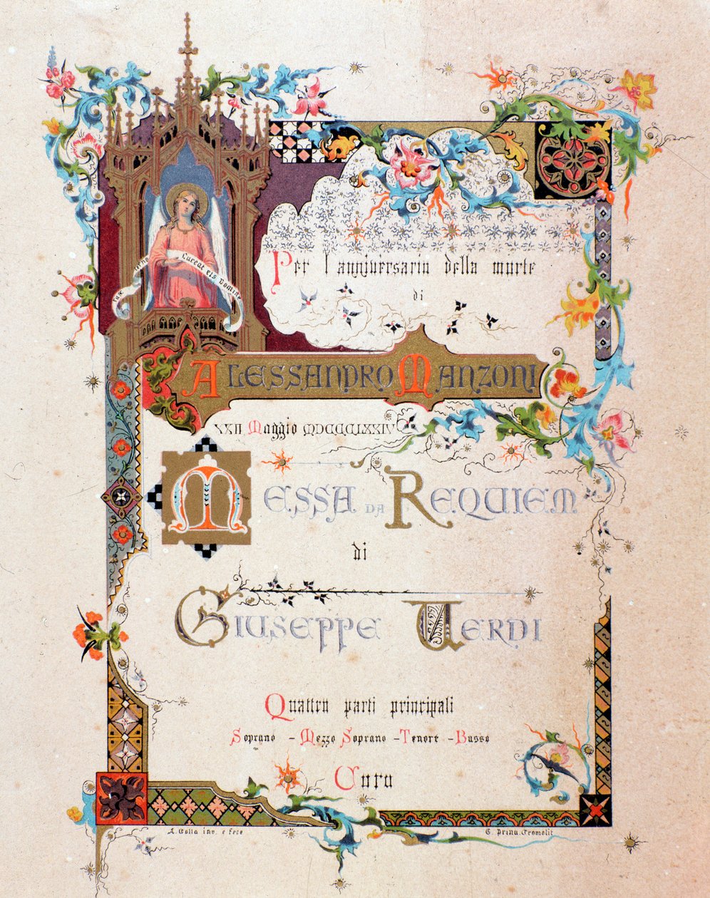 Veris Requiem的主题，1874年 作者 意大利学校