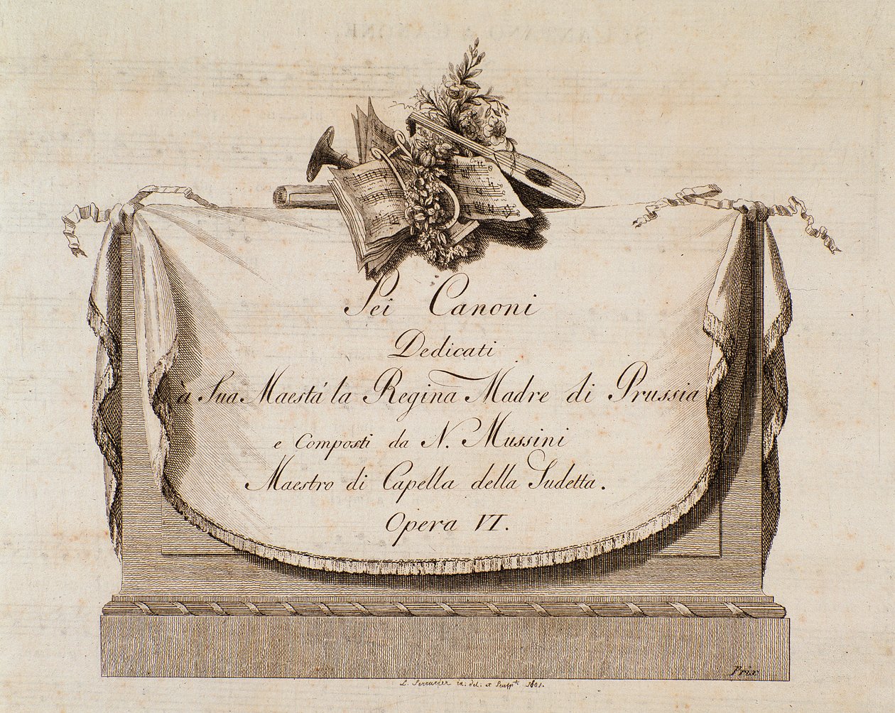意大利作曲家Natale Mussini（1765-1837）致力于普鲁士女王的Sei canoni乐谱的主题 作者 意大利学校