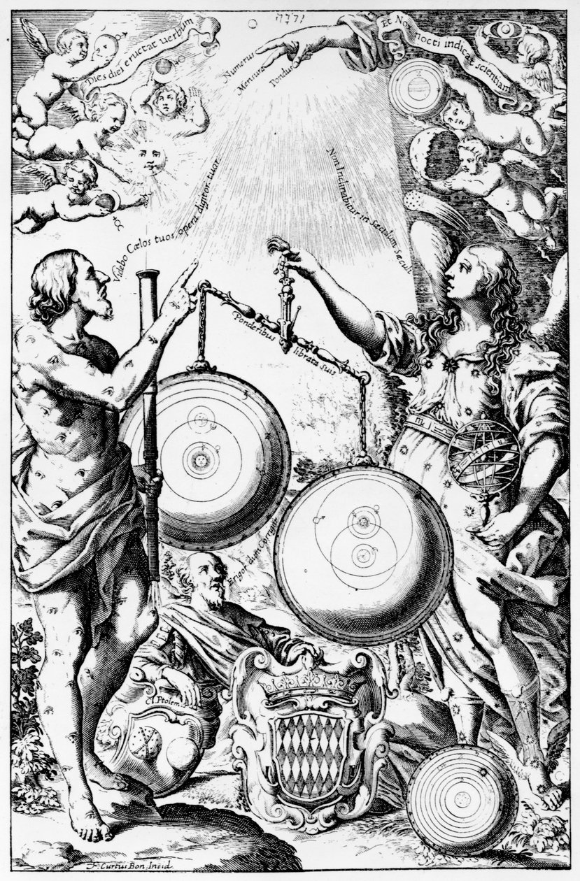 Giovanni Battista Riccioli于1651年出版的Almagestum Novum的主题 作者 意大利学校