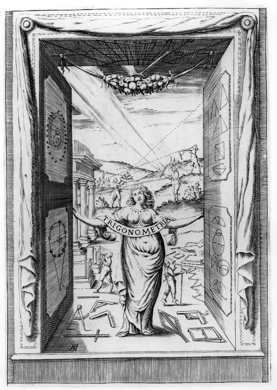 1643年Bonaventura Cavalieri对Trigonometria的主题 作者 意大利学校