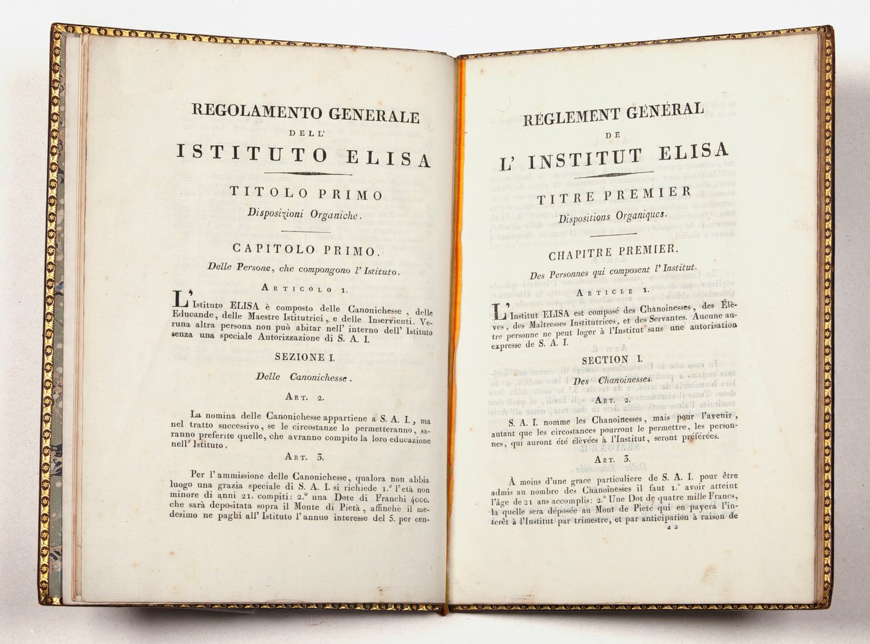 1811年7月14日在卢卡举行的卢卡Instituto Elisa总则（印刷） 作者 意大利学校