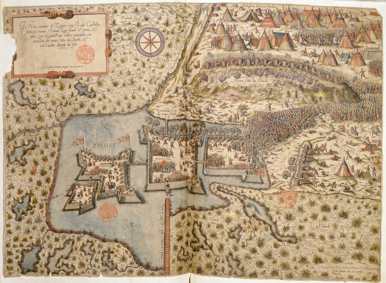 Szigetvar战役的一般观点，1566年 作者 意大利学校