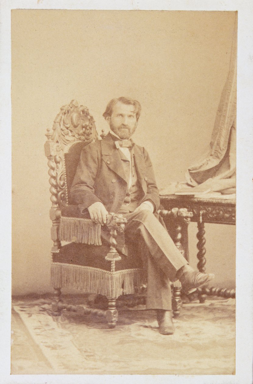 朱塞佩威尔第（1813-1901）c.1860（棕褐色照片） 作者 意大利学校