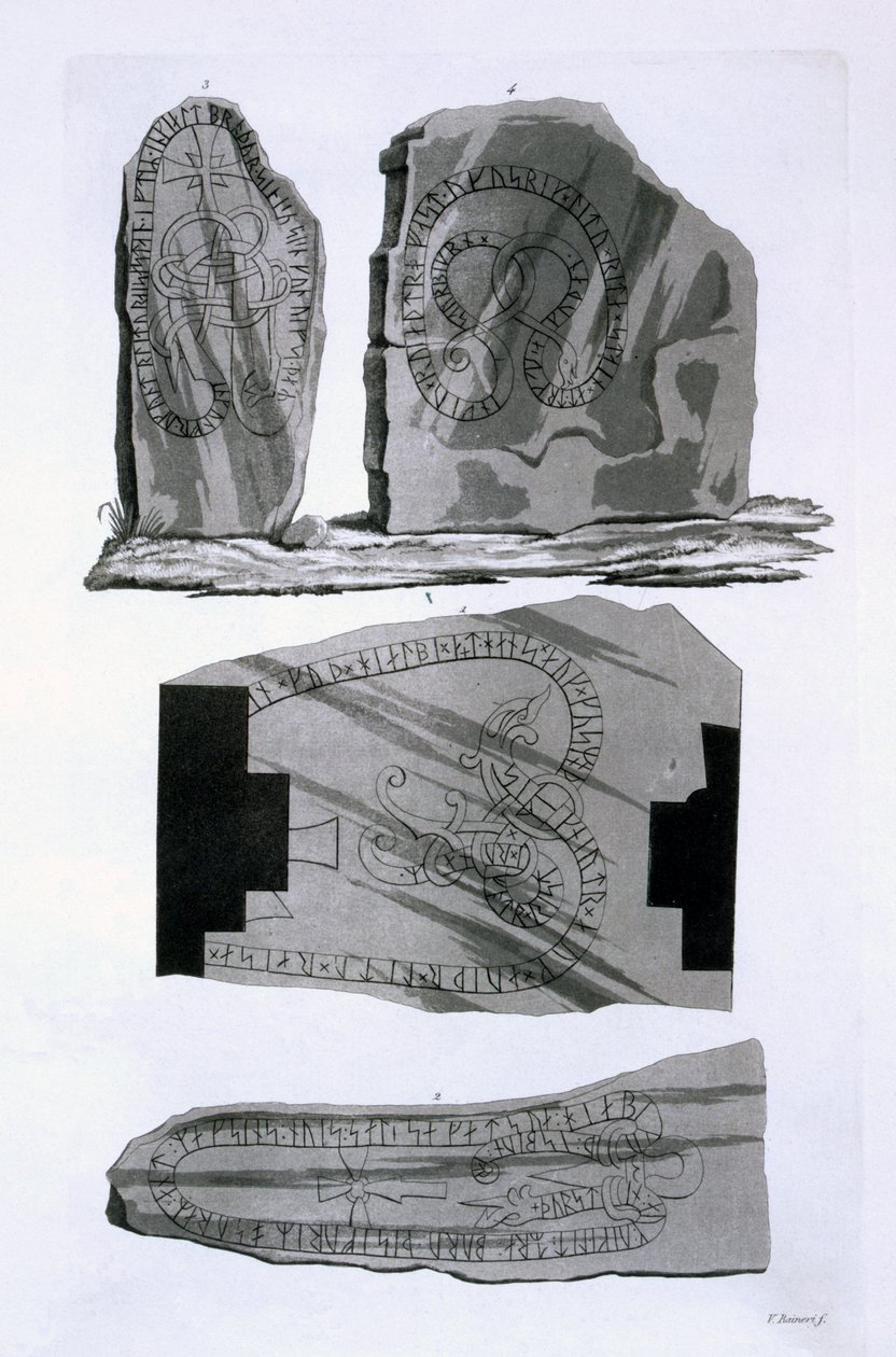 格尼斯塔德青铜器，约 1820-30 年代（彩色雕刻） 作者 意大利学校
