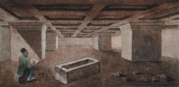 Grotta del Cardinale，插图来自Francesco Inghirami（1772-1846）的《Monumenti Etruschi》，在Fiesole出版。 作者 意大利学校