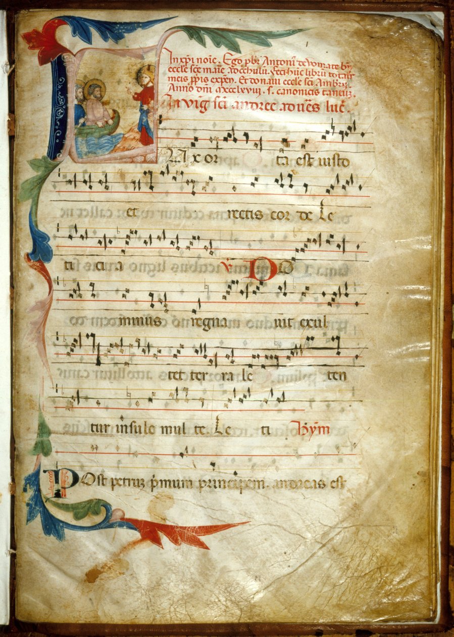 Messale di Antonio da Vumate 的 Ambrosian 歌曲配乐 作者 意大利学校