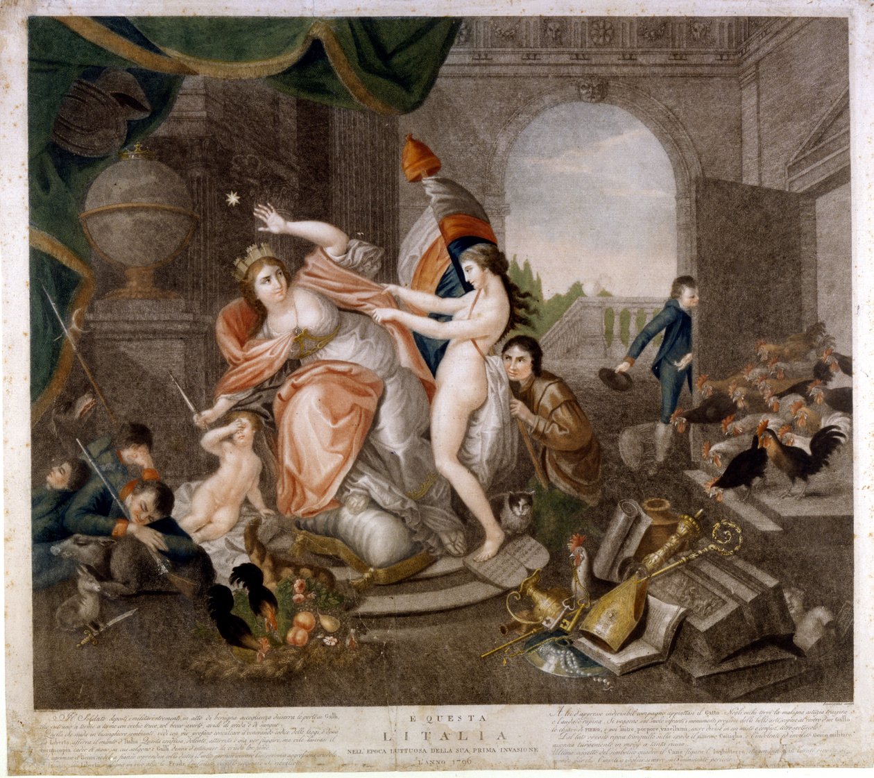 意大利关于1796年入侵的反法式讽刺出版物。复兴运动博物馆。米兰 作者 意大利学校