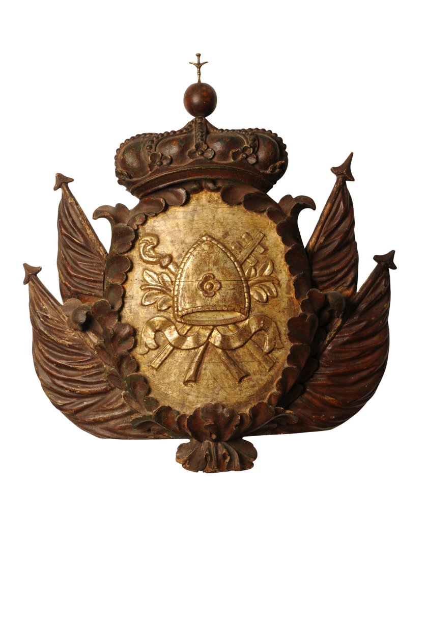 Large Baroque armorial carving, c.1700 (wood) 作者 意大利学校