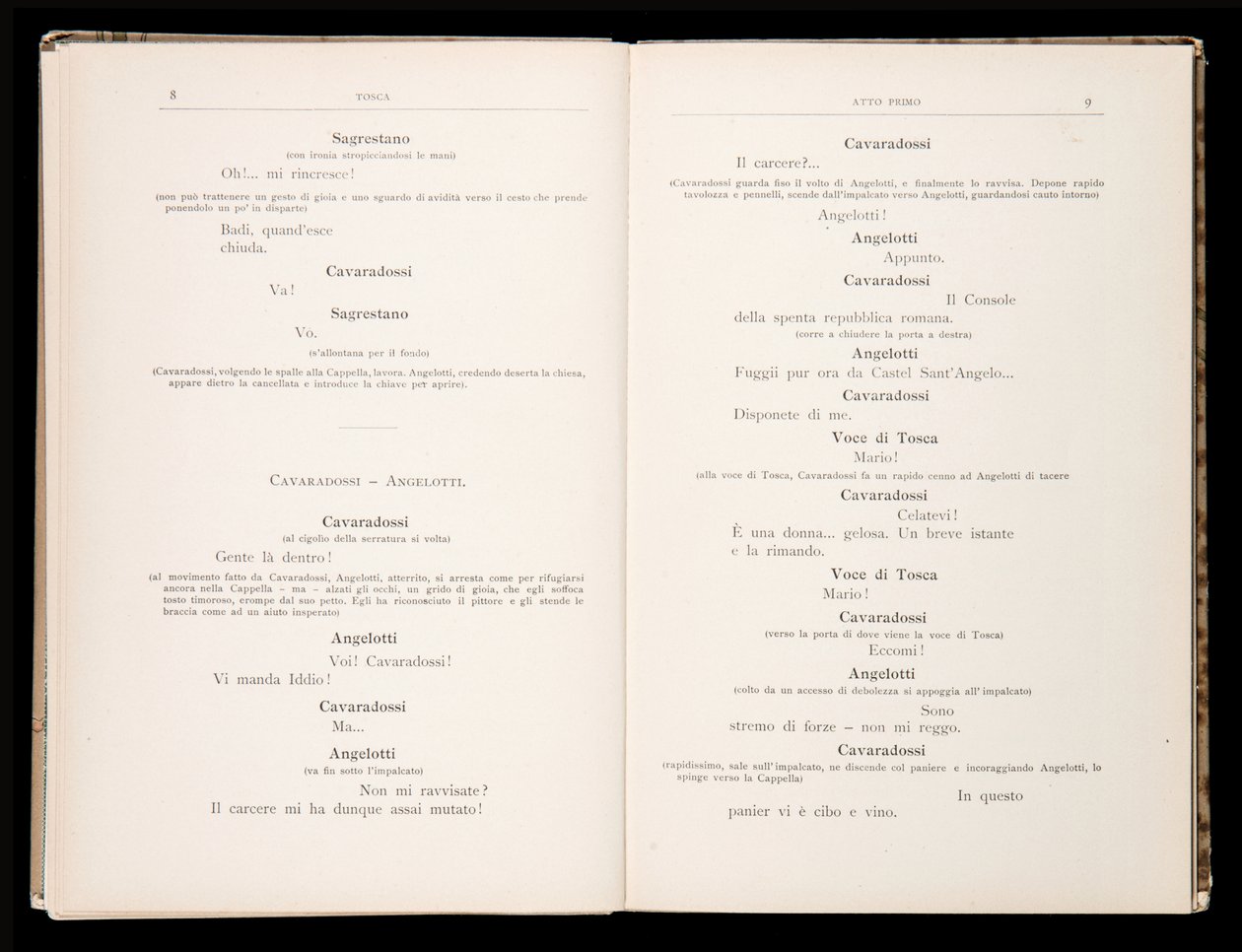 托斯卡的剧本，贾科莫·普契尼 (Giacomo Puccini)，意大利里科尔迪版 作者 意大利学校