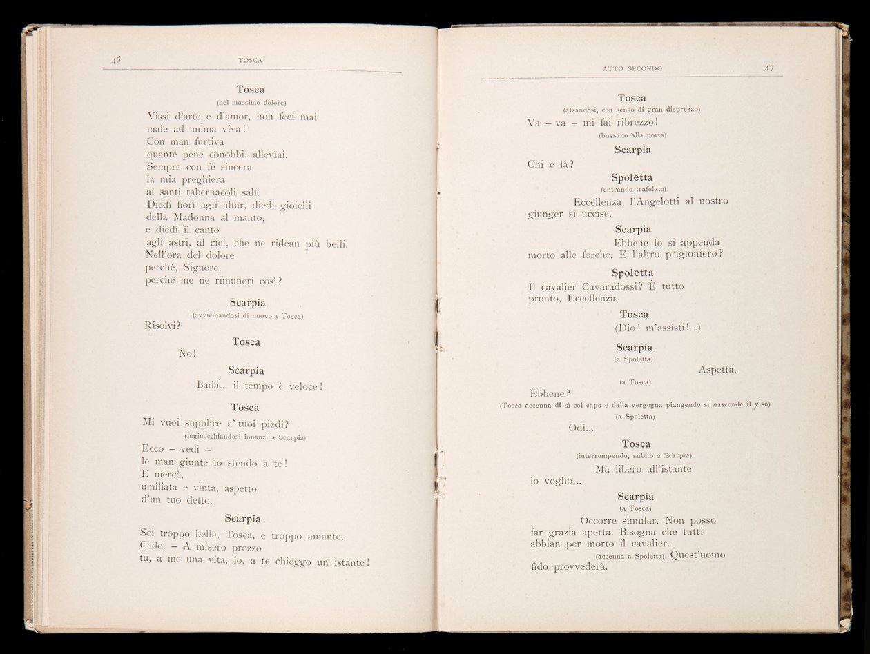 托斯卡的剧本，贾科莫·普契尼 (Giacomo Puccini)，意大利里科尔迪版 作者 意大利学校