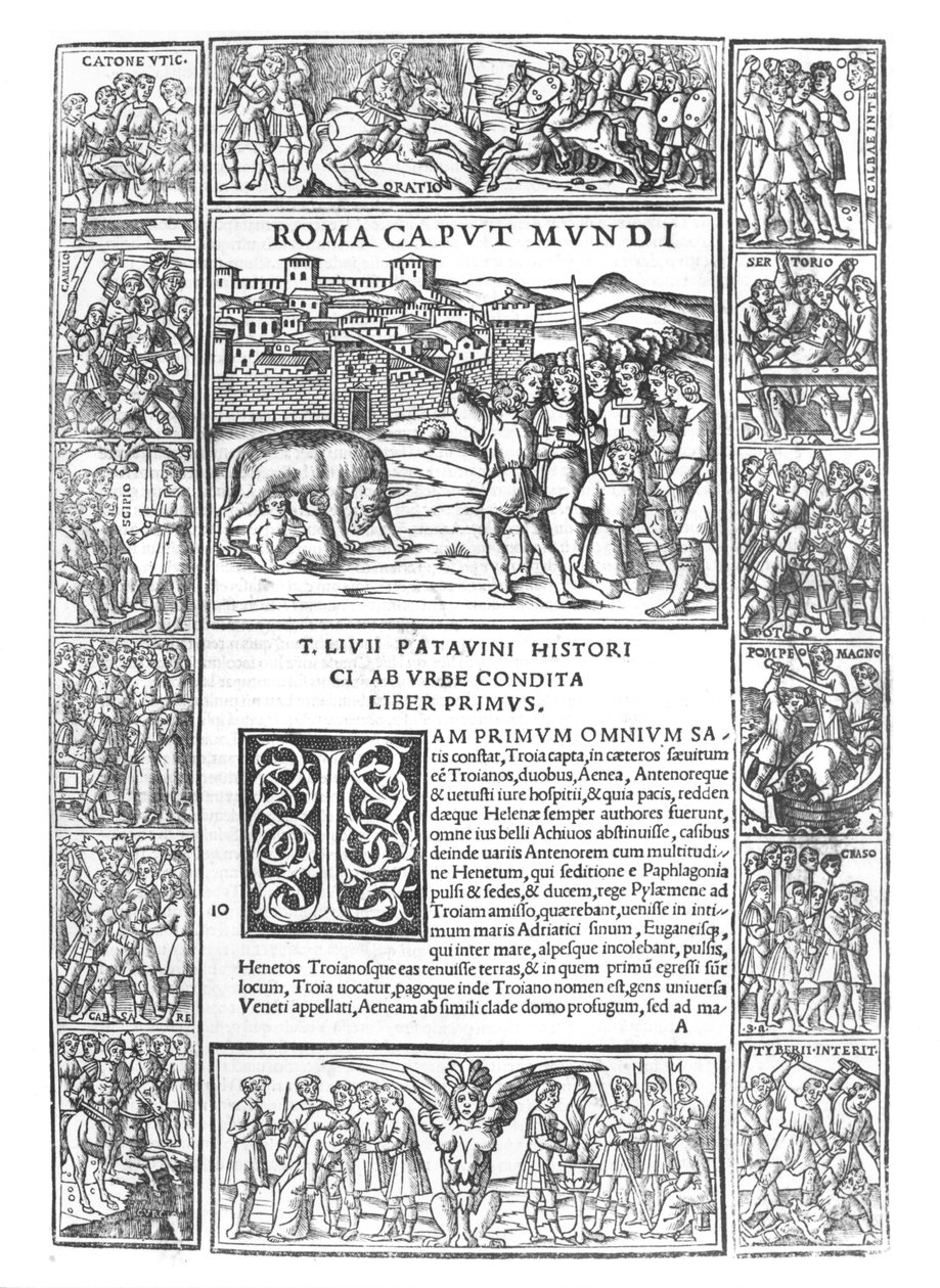 Livys罗马历史，下面。 1 Roma Caput Mundi，1520年在威尼斯出版 作者 意大利学校