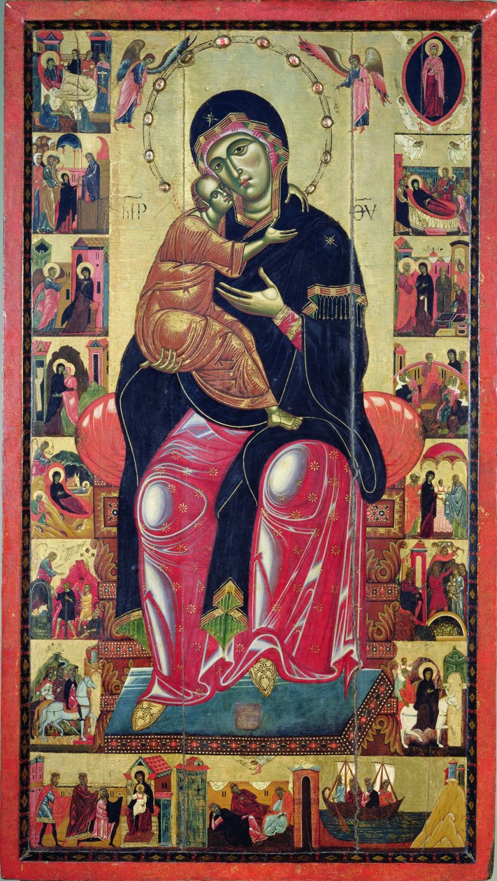 Madonna Enthroned，Florentine School，c.1275-80 作者 意大利学校