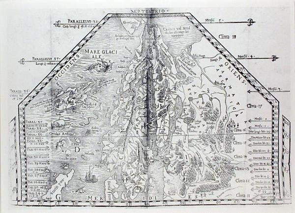 斯堪的纳维亚半岛地图，来自奥拉斯-马格努斯的地图集 作者 意大利学校