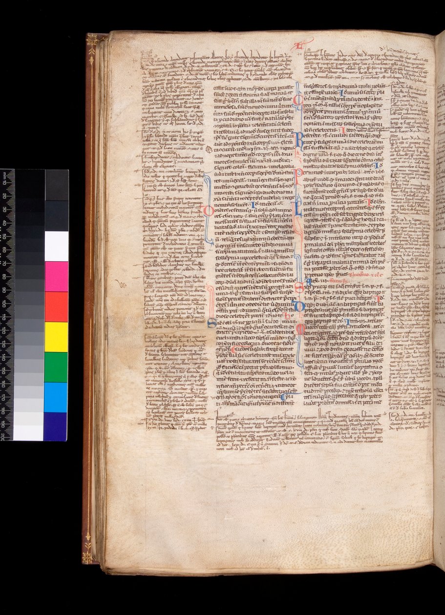 Ms 213. Gregory IX, Decretales with Apparatus by Bernardo Botone of Parma, F.93v. Main text in a gothic bookhand (littera rotunda) 作者 意大利学校
