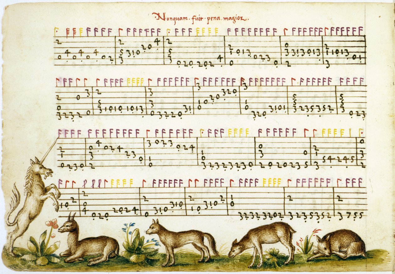 音乐表来自Mesost Compositione Vincenzo Capirola由Vincenzo Capirola创作（1474-1548） 作者 意大利学校