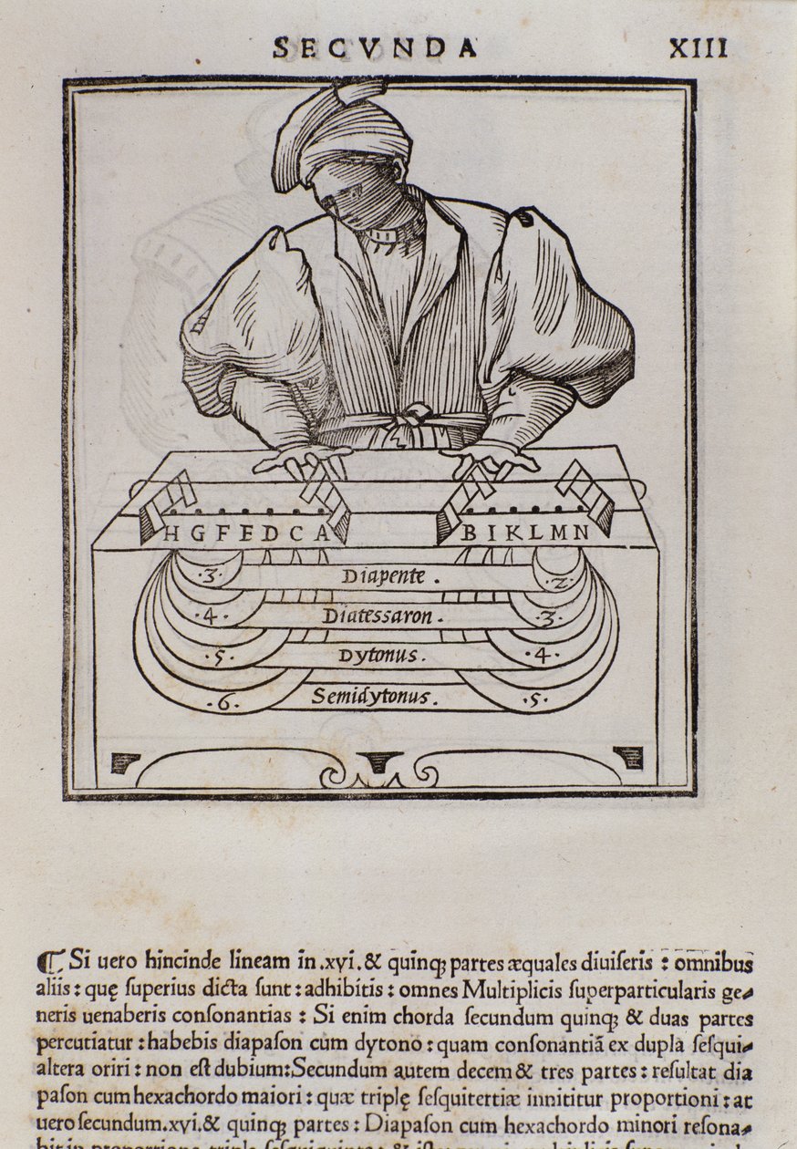来自理论音乐的页面由Lodovico Fogliani（1475？-1542）（或Ludovico Foliani）理论家音乐剧 作者 意大利学校