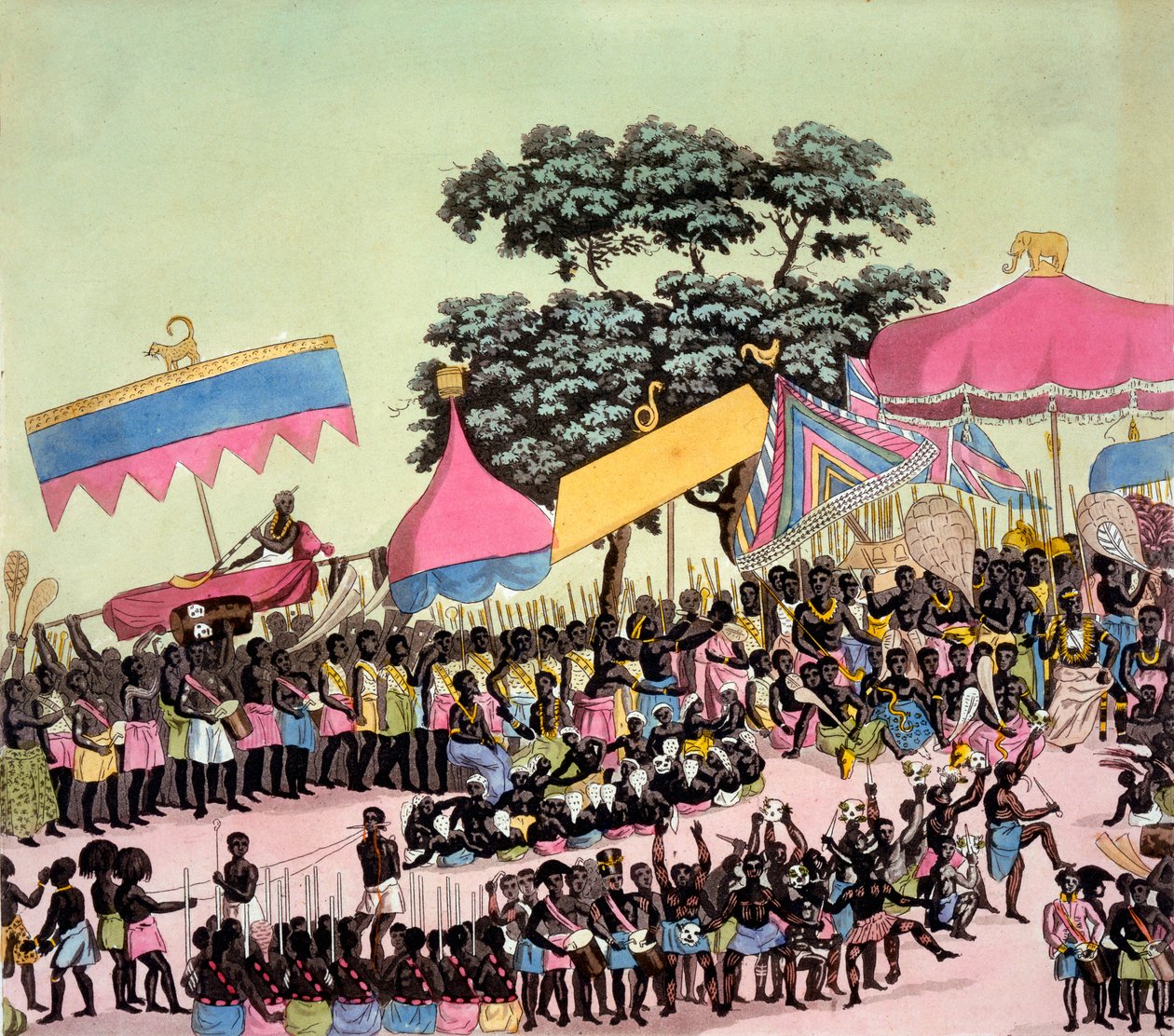 Yam Custom的全景，来自Costumi dei ...由Giulio Ferrario，1820s-30s 作者 意大利学校