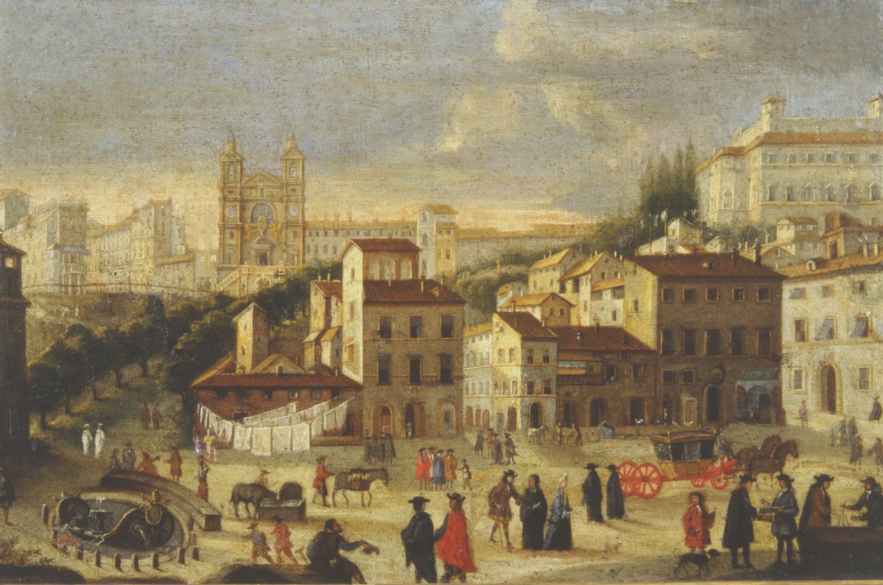 西班牙广场和Trinita dei Monti 作者 意大利学校