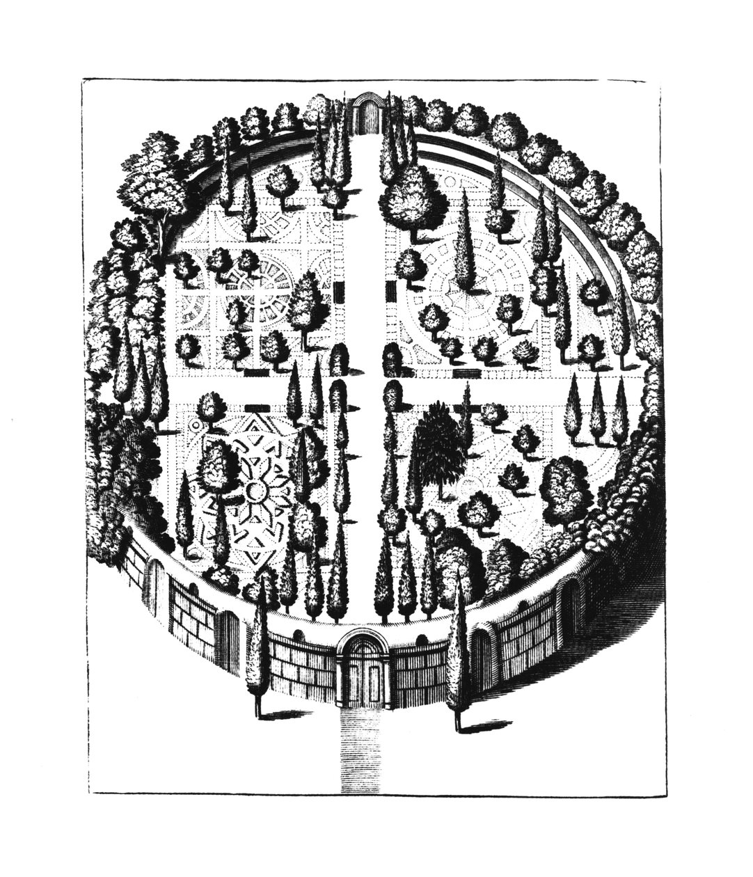 帕多瓦大学植物园计划，由菲利普托马西尼体育馆Patavinum，1654年出版 作者 意大利学校