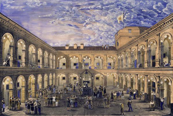 1846年6月21日晚上，Civita Castellana堡的政治犯获得了教皇庇护九世加冕的特赦（光盘与wc） 作者 意大利学校