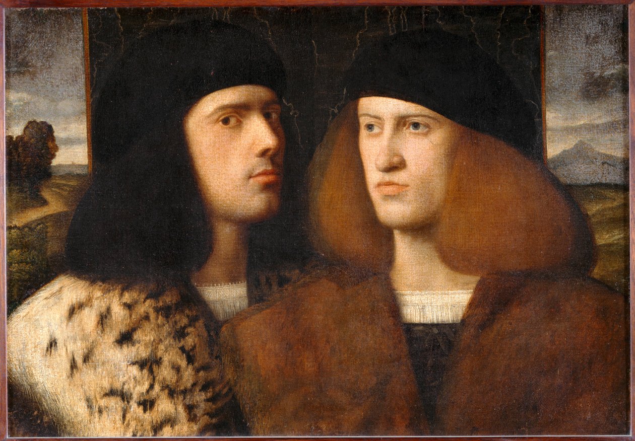 Portrait de deux jeunes hommes - 两个年轻人的肖像... 作者 意大利学校