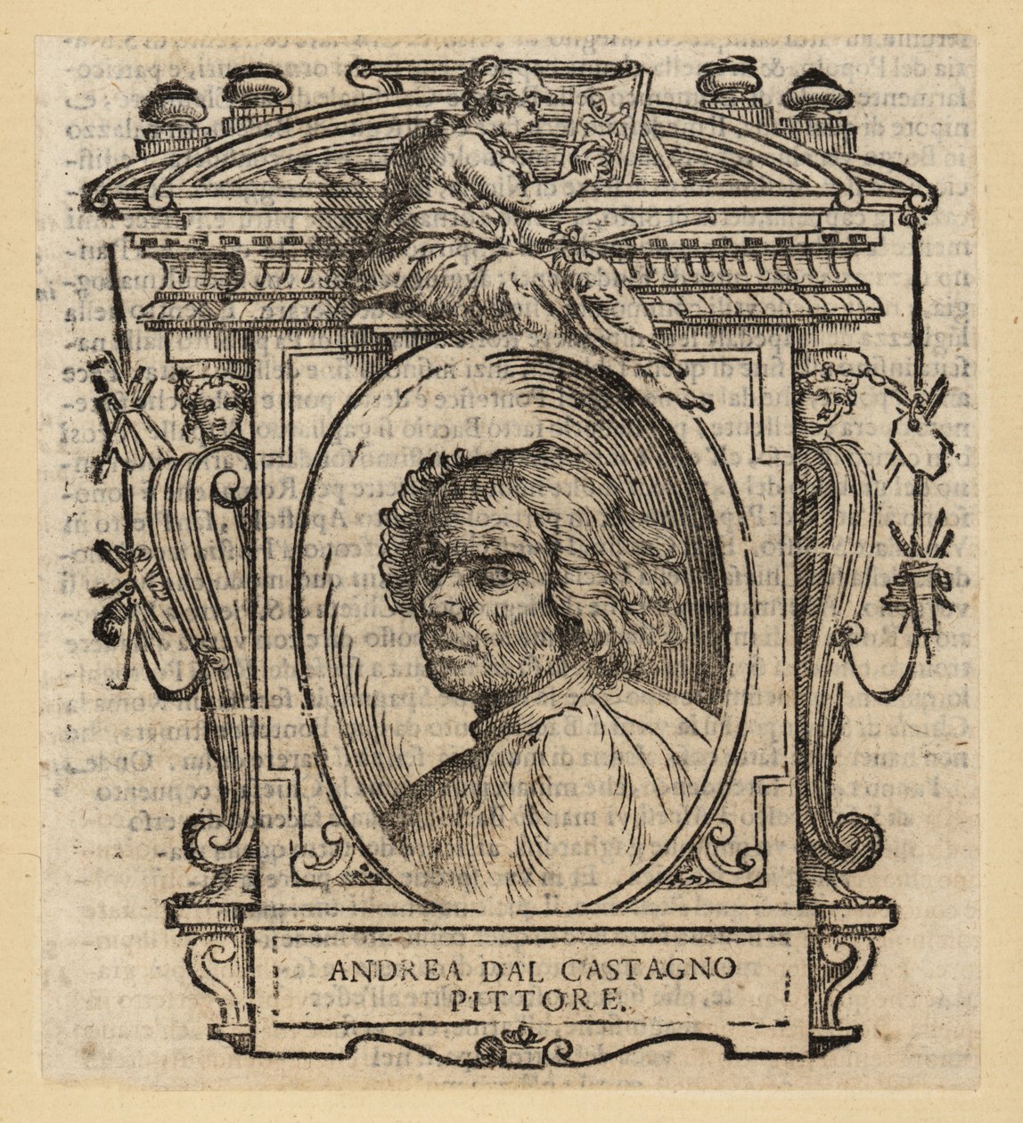 Portrait of Andrea dal Castagno, Italian painter from Florence, circa 1419-1457 作者 意大利学校