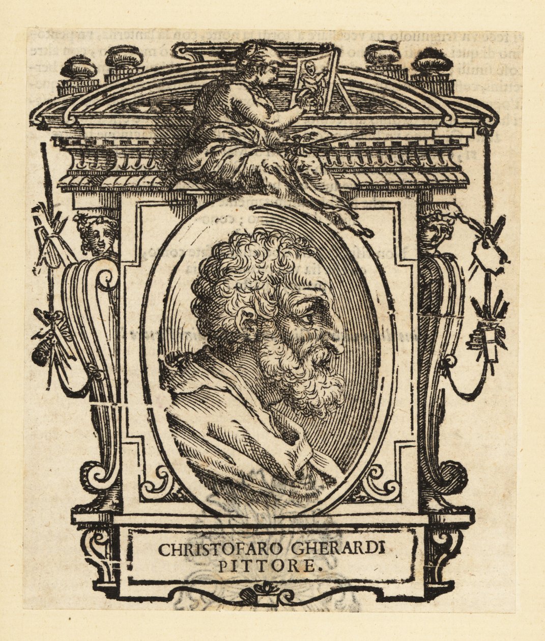 Cristofano Gherardi 或 Cristoforo Gherardi 的肖像，也被称为 il Doceno，文艺复兴晚期或风格主义时期的意大利画家，主要活跃在佛罗伦萨和托斯卡纳 作者 意大利学校