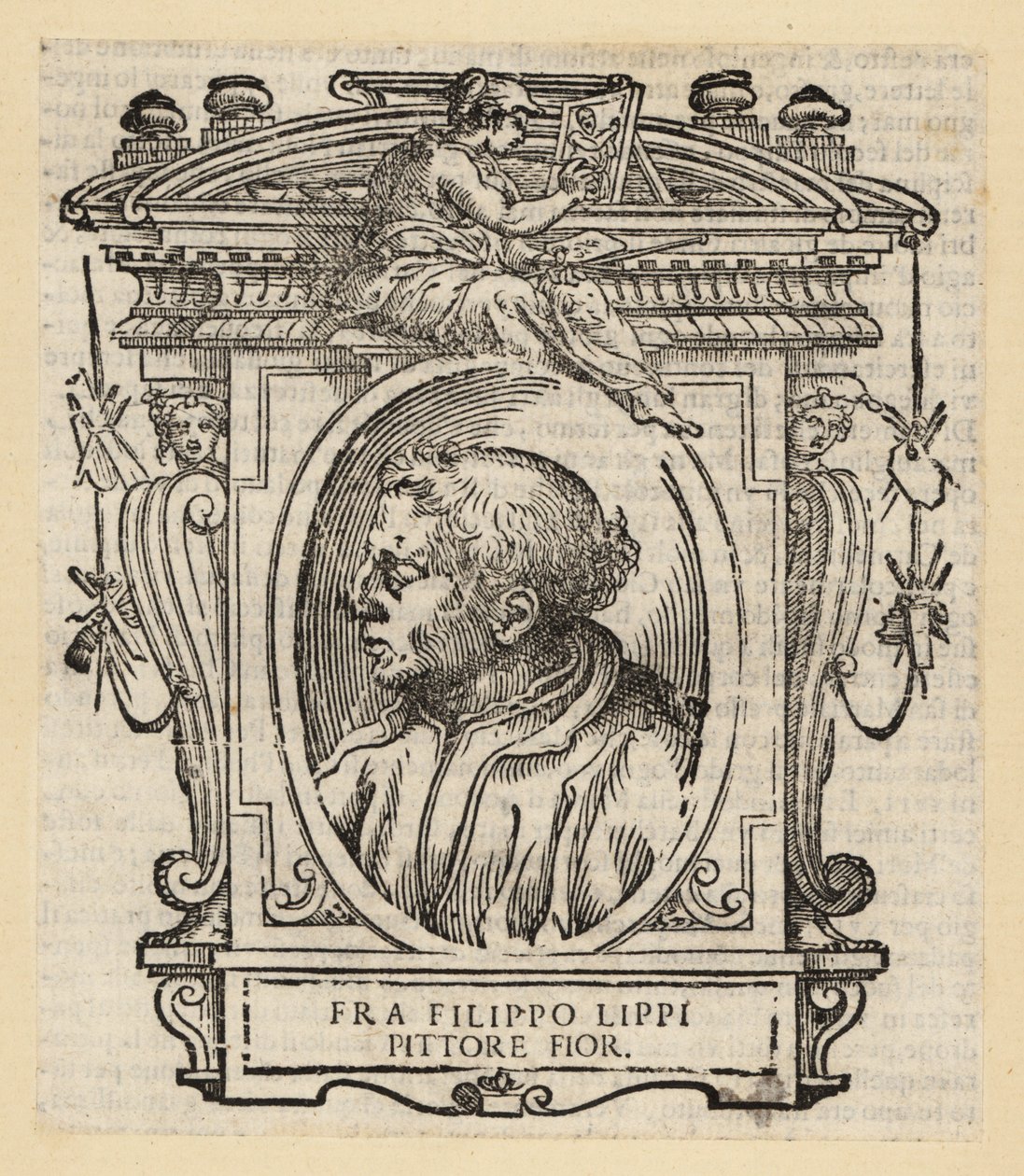 Portrait of Filippo Lippi, Italian painter from Florence of the Quattrocento (15th century), circa 1406-1469 作者 意大利学校