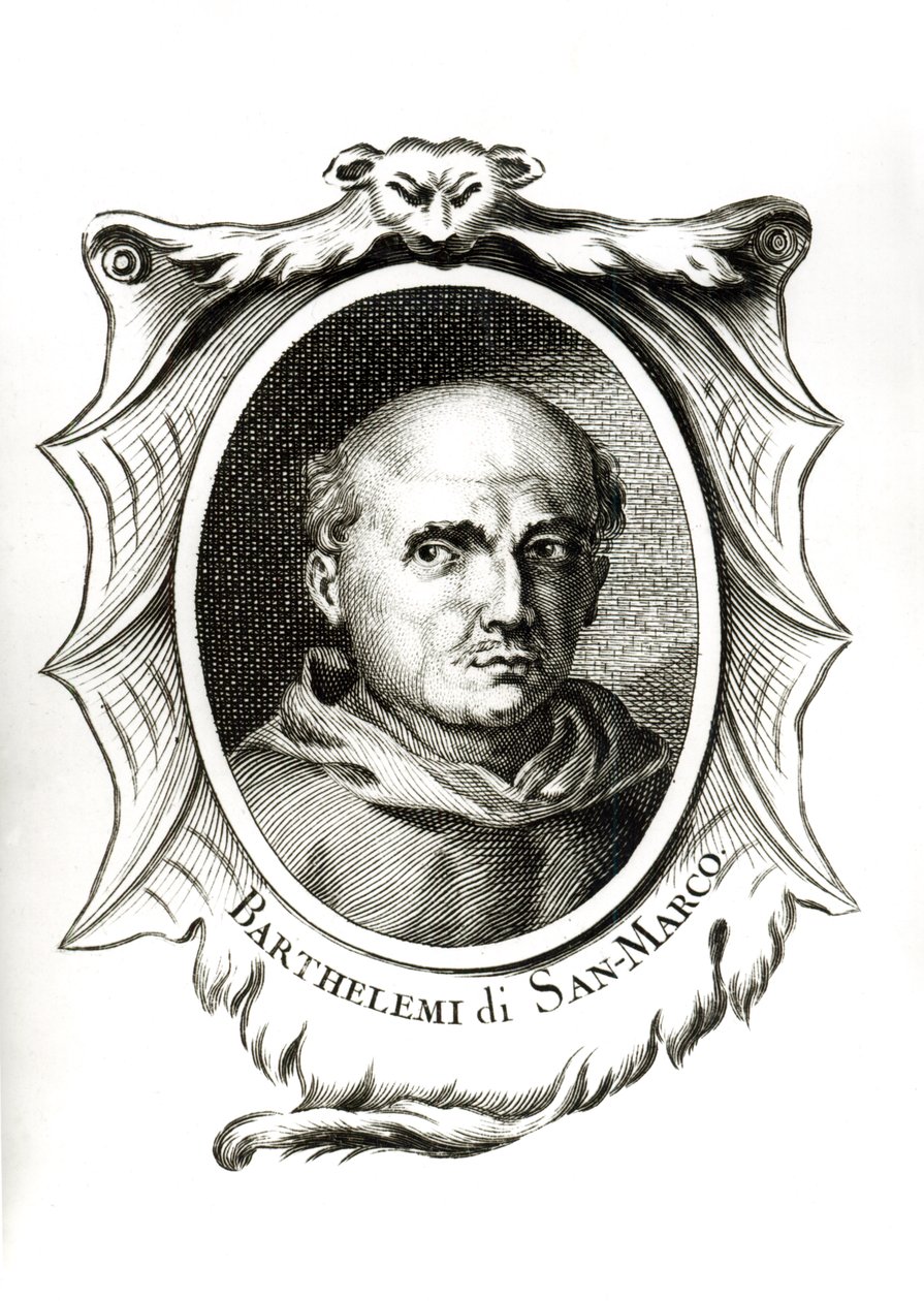 Fra的肖像。 Bartolomeo di San Marco 作者 意大利学校