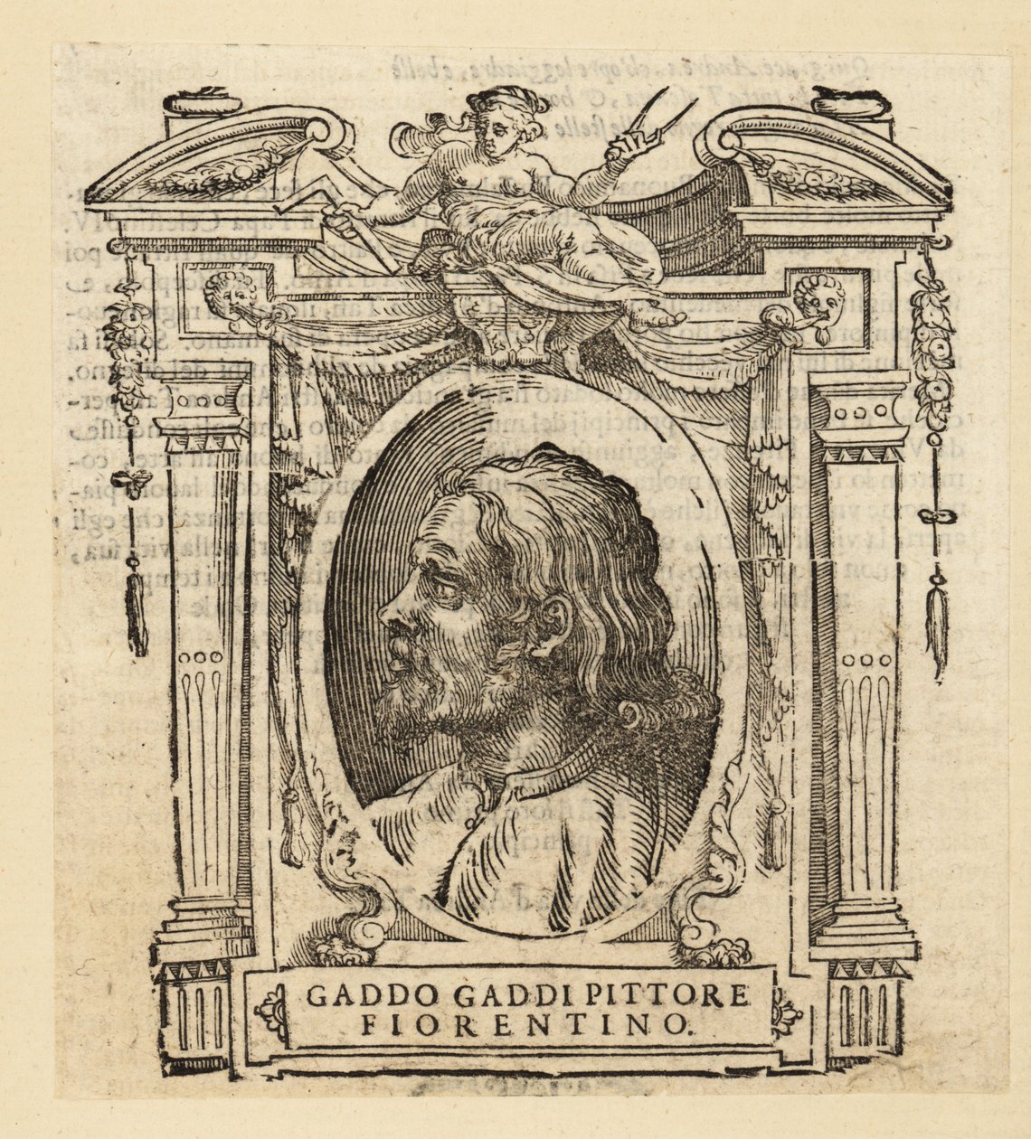Gaddo Gaddi 的肖像，意大利画家和佛罗伦萨马赛克画家，哥特式艺术风格，约 1239 年至约 1312 年 作者 意大利学校
