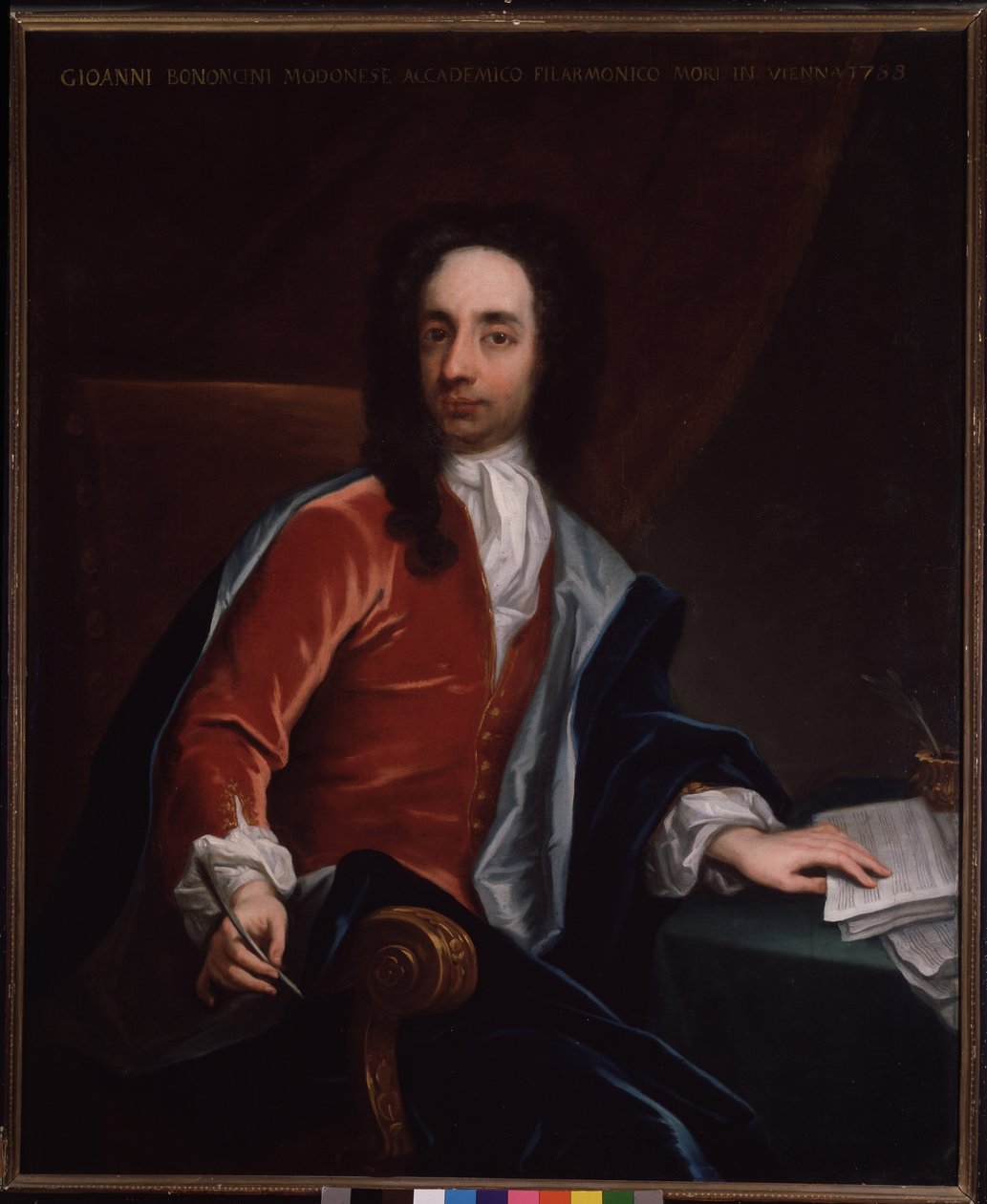 Giovanni Battista Bononcini（1670-1747）意大利巴洛克作曲家和大提琴手的肖像 作者 意大利学校