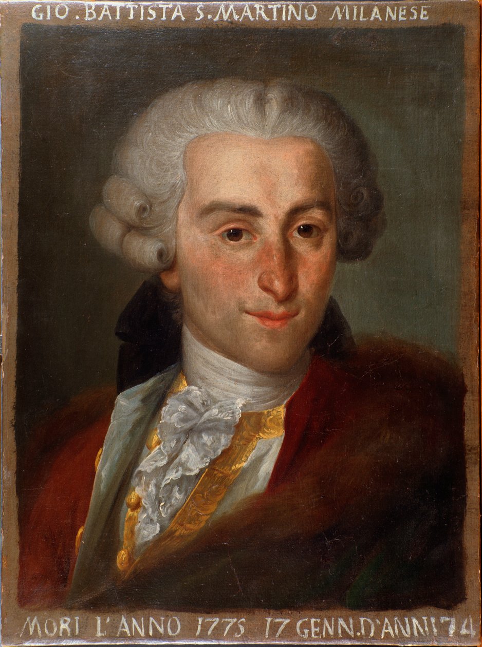 Giovanni Battista Sammartini（1700-1775）意大利作曲家画象。 作者 意大利学校
