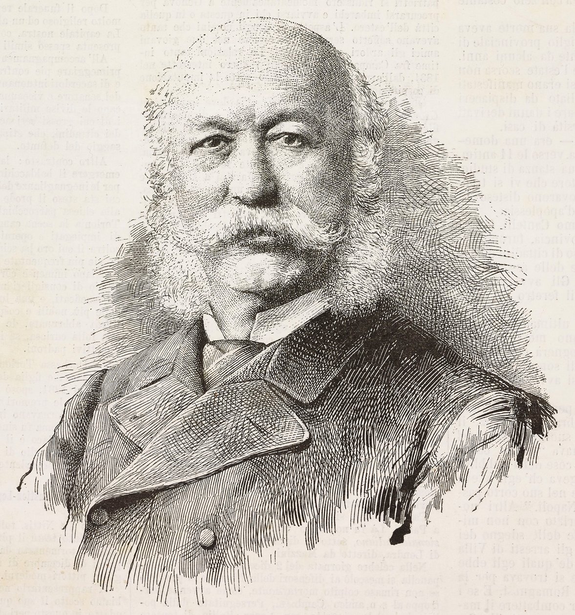 Girolamo Cantelli（1815-1884）的肖像，意大利爱国者和政治家，由 Baroni 和 Gardelli 的照片雕刻而成，来自 L