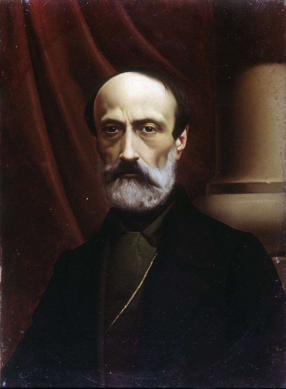 朱塞佩-马志尼（1805或1808 - 1872）的肖像。油画。复兴运动博物馆。米兰 作者 意大利学校