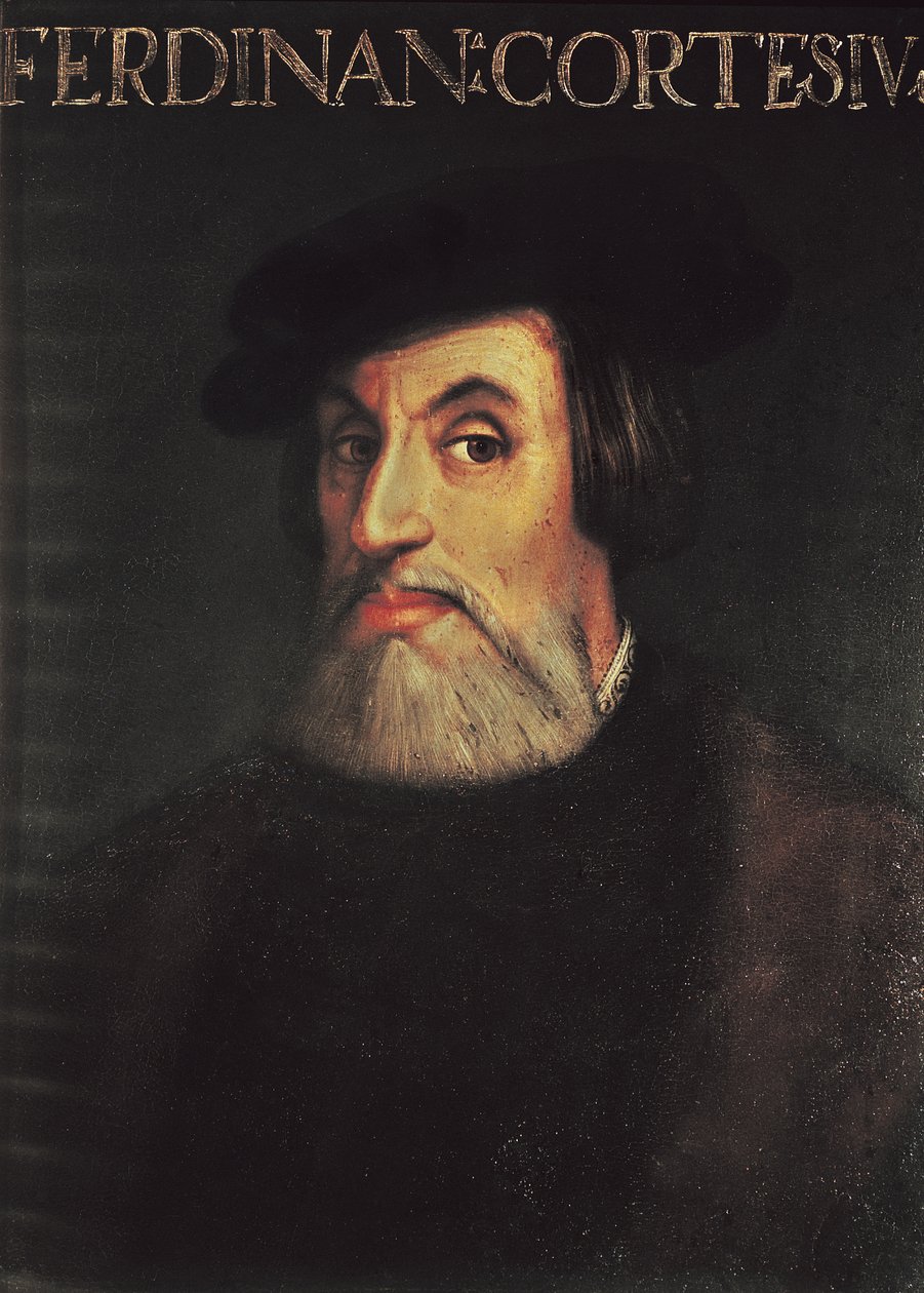 Hernando Cortes的肖像（1485-1547） 作者 意大利学校