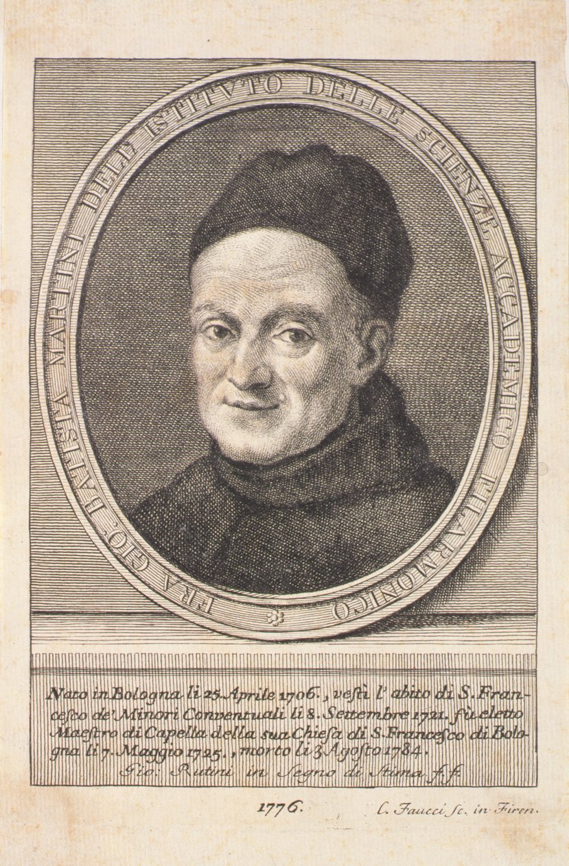 父亲Giovanni Battista Martini（1706-84）的肖像由Faucci雕刻，1776年 作者 意大利学校