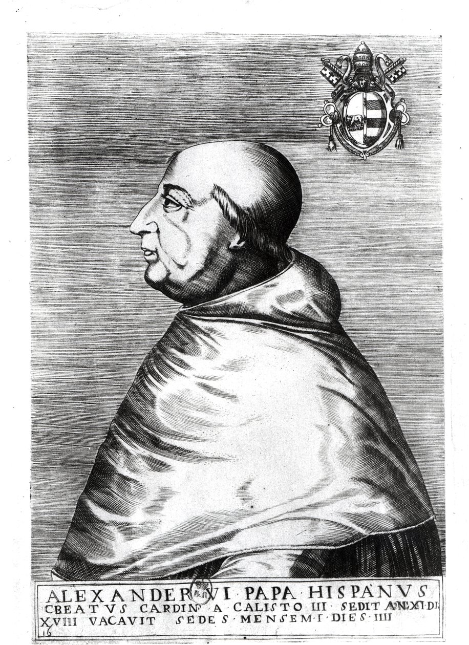 教皇亚历山大六世（1492-1503）16-17世纪的肖像 作者 意大利学校