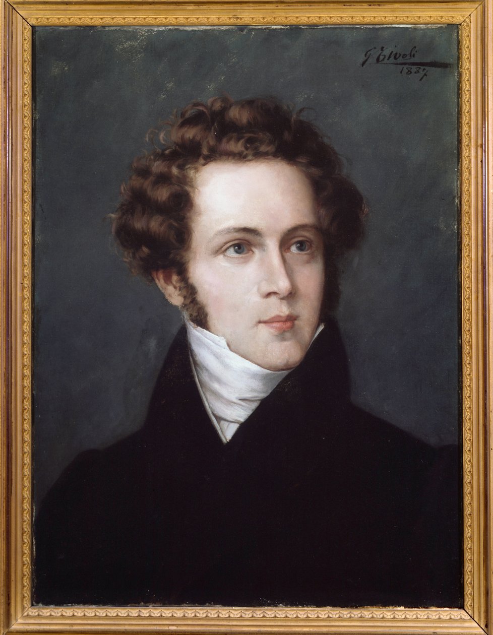 Vincenzo Bellini（1801-1835）意大利作曲家的肖像 作者 意大利学校