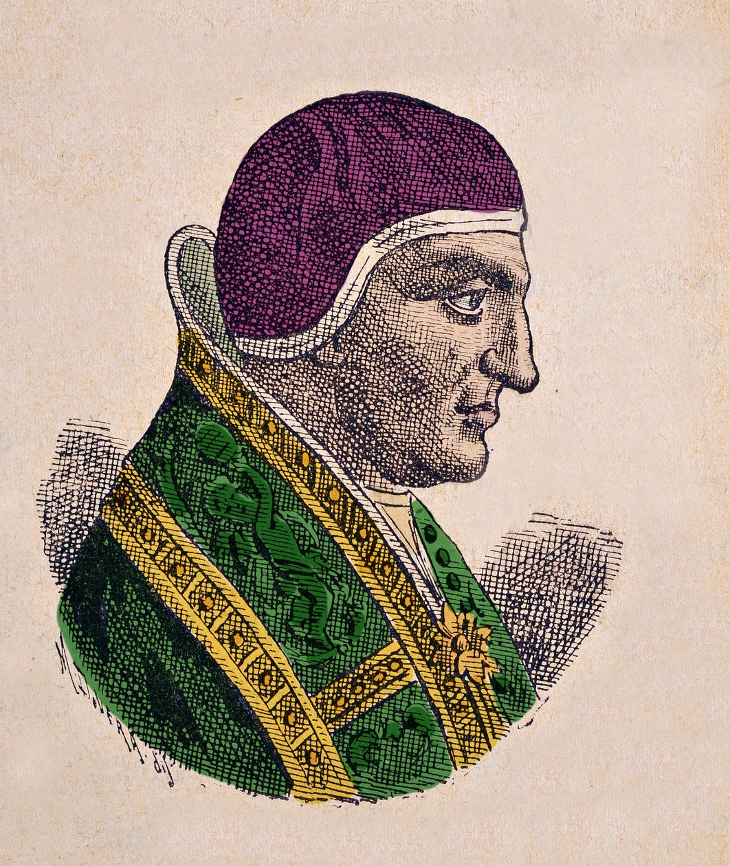 Portrait of the Pope Agapet II (Agapit or Agapetus or Agapito) (946-955) 作者 意大利学校