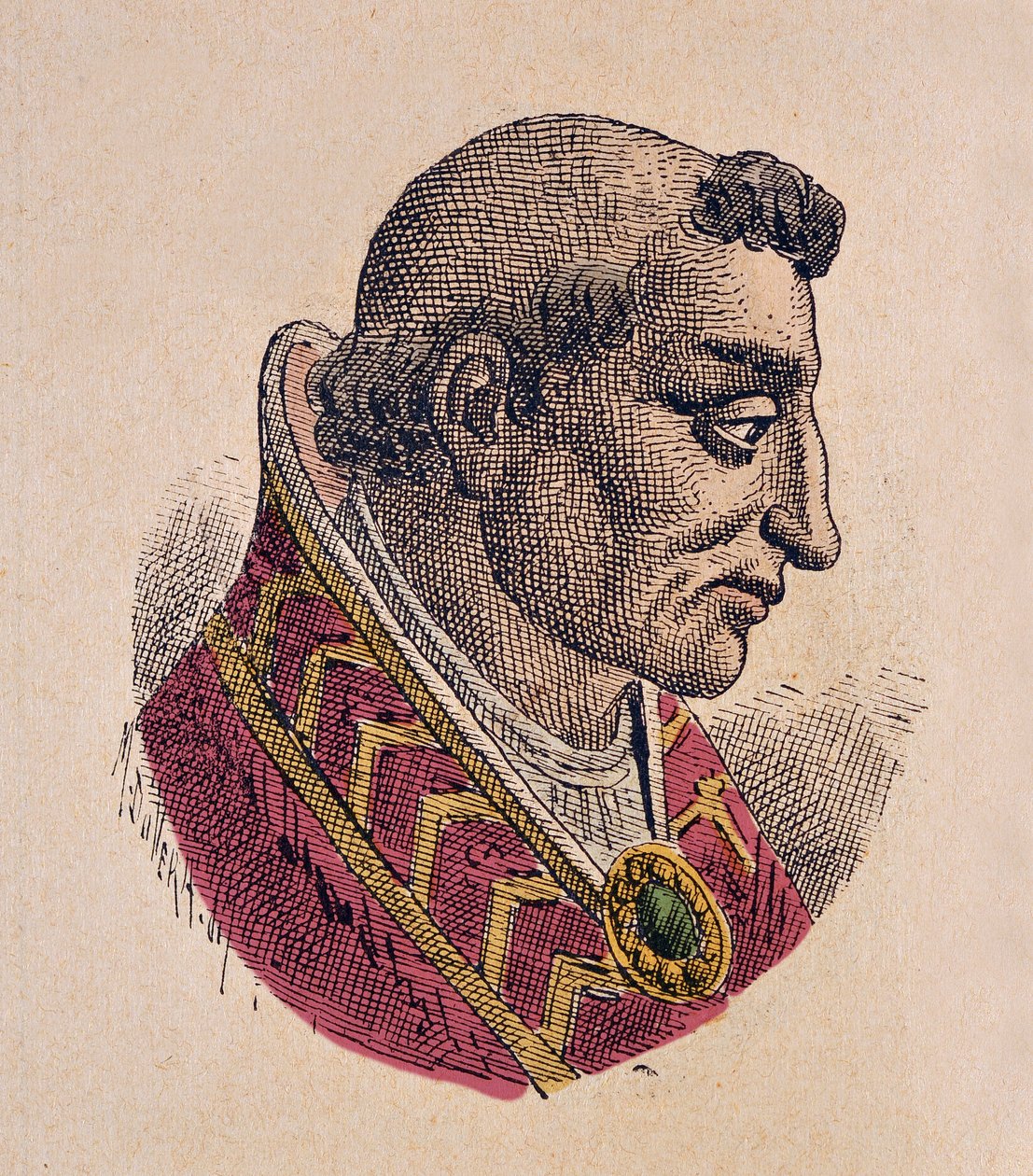 Portrait of the Pope Anastase III (Anastasius, Anastasio) (911-913) 作者 意大利学校